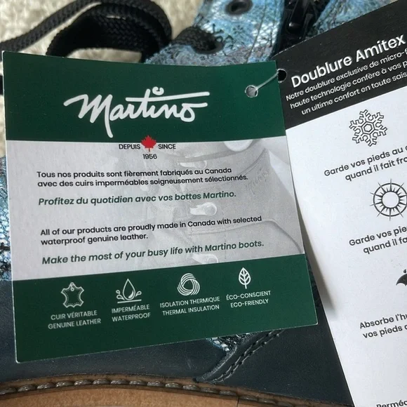 Martino NIB Women’s Nina Blue City Handmade Leather Boots Size 8 NEW - Picture 6 of 15